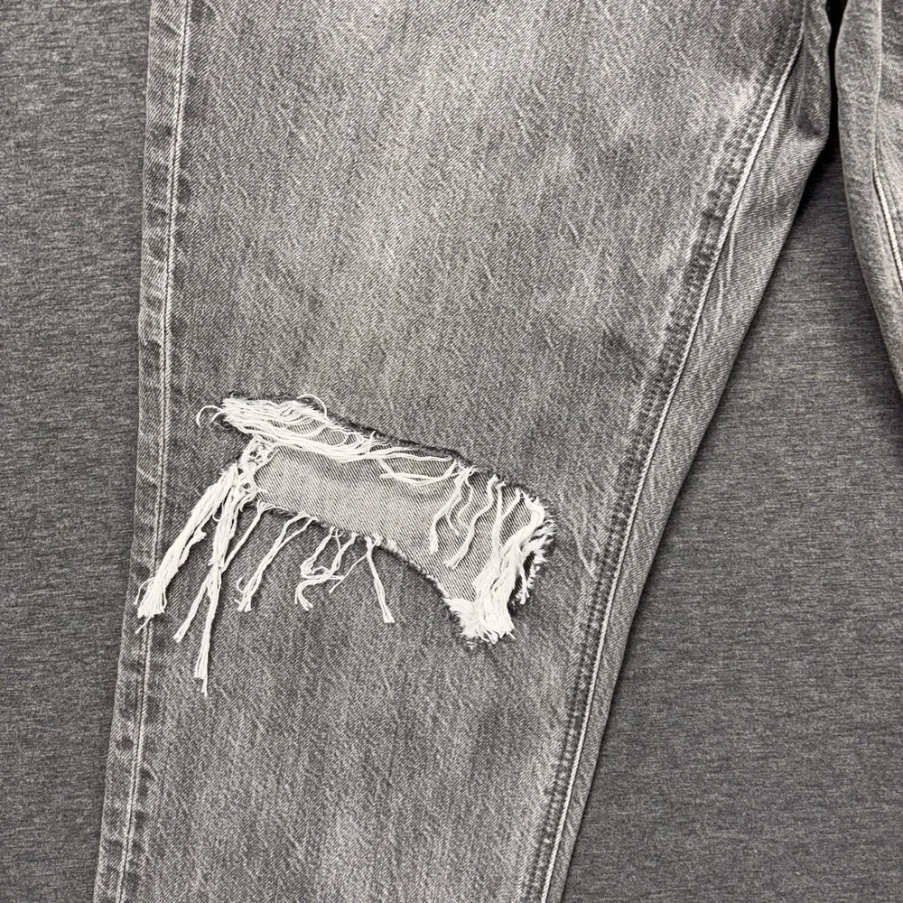 American Eagle Mom‎ Jeans Size 10 (30x28) Stretch Distressed Gray Regular NEW